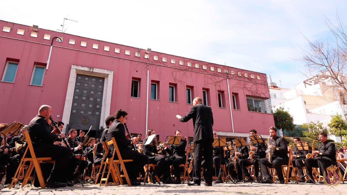 Sociedad Filarmónica Nuestra Señora del Carmen de Salteras, que participará en el fin de semana cofrade en Bormujos