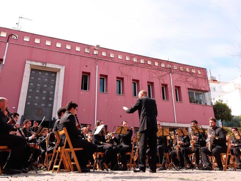 Sociedad Filarmónica Nuestra Señora del Carmen de Salteras, que participará en el fin de semana cofrade en Bormujos
