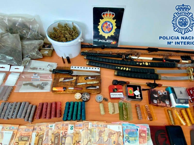 Drogas, armas blancas y dinero en efectivo, en la lista de incautaciones