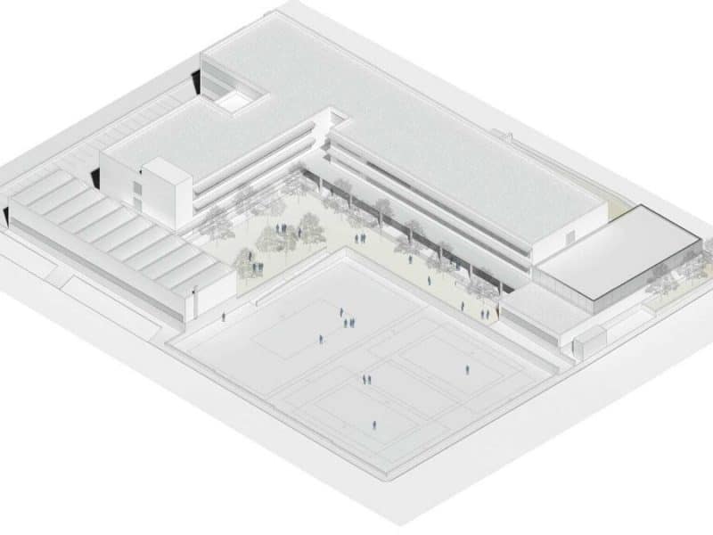 Plano del nuevo instituto de Coria del Río