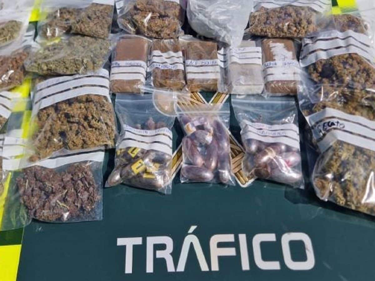 Los estupefacientes confiscados tras el registro del vehículo