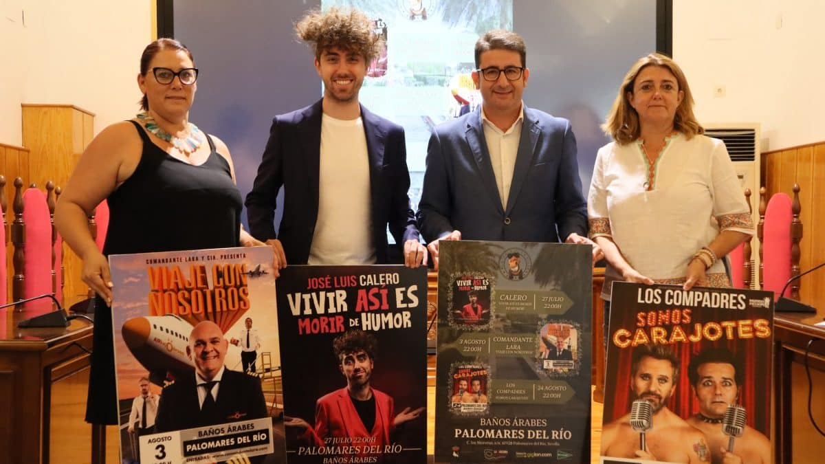 El humorista José Luis Calero en la presentación del ciclo de actuaciones humorísticas de Palomares. Ayto. Palomares