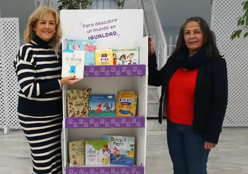 Castilleja de la Cuesta instala Puntos Violetas en las bibliotecas de sus colegios. Ayuntamiento de Castilleja