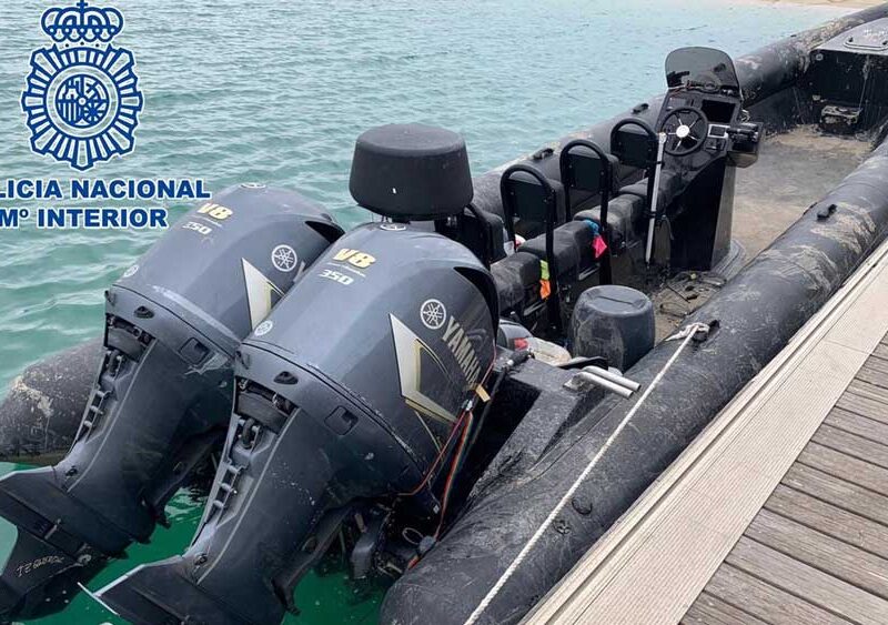 Narcolancha intervenida en el río Guadalquivir