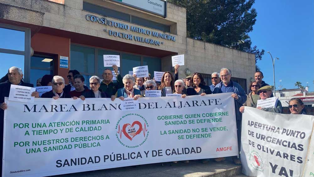Protesta de Marea Blanca en Espartinas. - PSOE de Sevilla