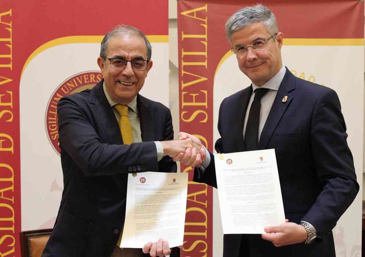 El rector de la US y el alcalde de Valencina, Ramón Peña - UNIVERSIDAD DE SEVILLA