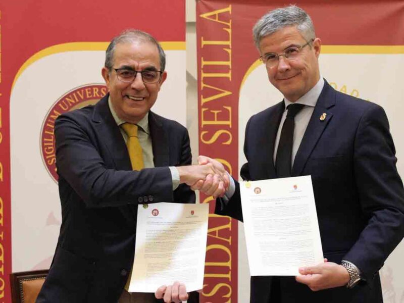 El rector de la US y el alcalde de Valencina, Ramón Peña - UNIVERSIDAD DE SEVILLA