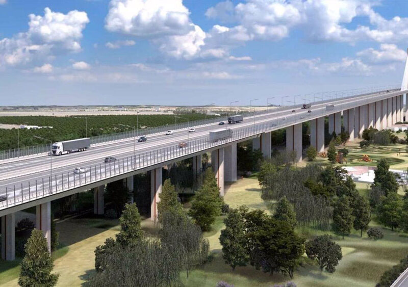 Proyecto del futuro puente de la SE-40 entre Dos Hermanas y Coria del Río. - Ministerio de Transportes