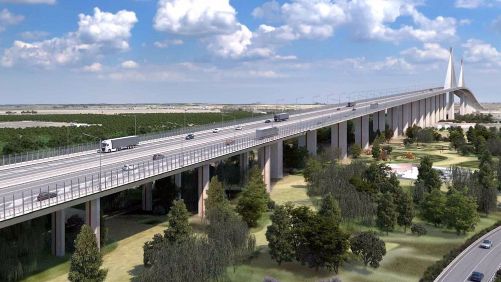 Proyecto del futuro puente de la SE-40 entre Dos Hermanas y Coria del Río. - Ministerio de Transportes