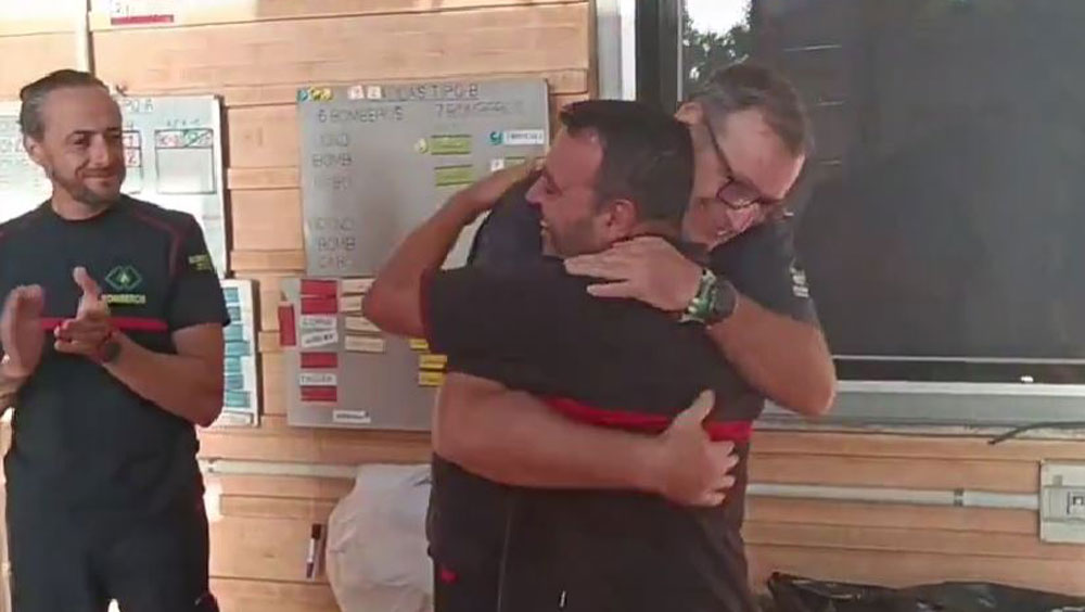 Gregorio se despide de sus compañeros. - Bomberos Aljarafe